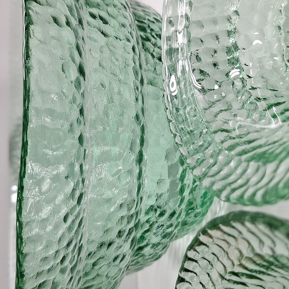 #AAO Salad bowl & 4 small salad bowls, thick glass with textured outside bubbles - Picture 2 of 4